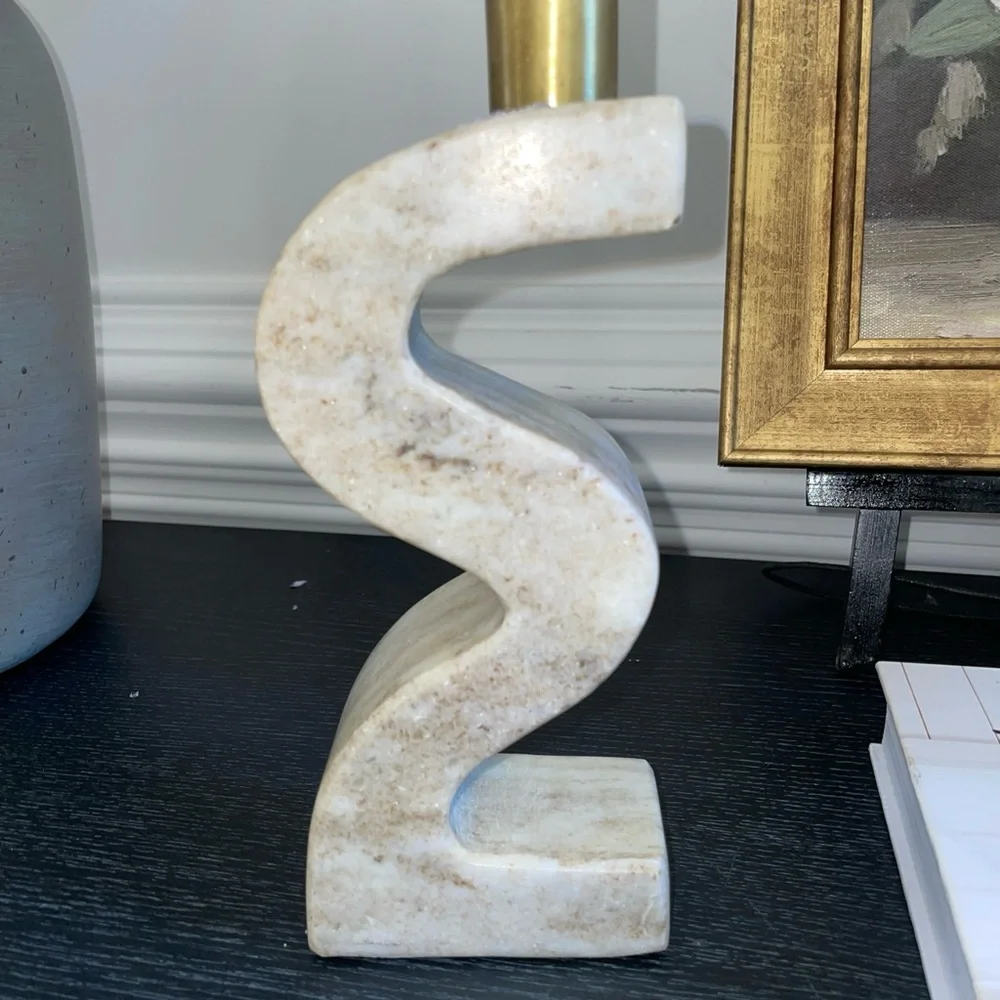Marble candle holder
